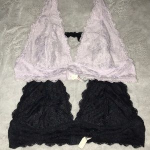 Free People Galloon lace halter bralette (BOTH)